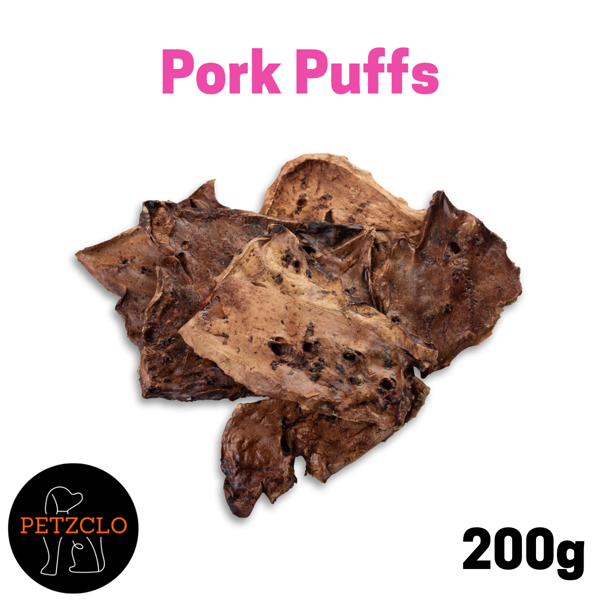 Pork Puffs 200g Petzclo